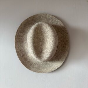 Janessa Leoné Women’s‎ Structured Wool Fedora Hat Taupe Beige Size Medium